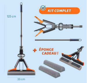 Balai Éponge avec Essorage Rapide.